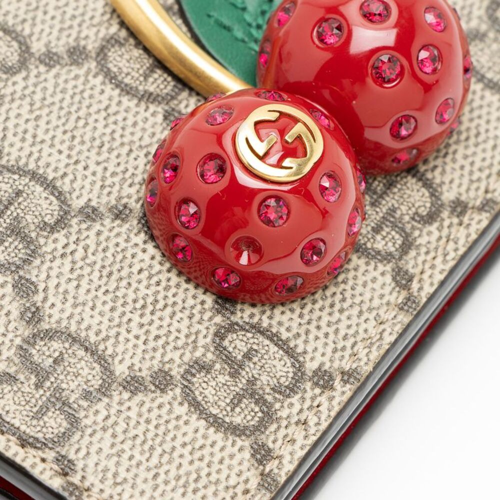 Gucci GG Supreme Cherry Compact Wallet - Picture 8 of 10